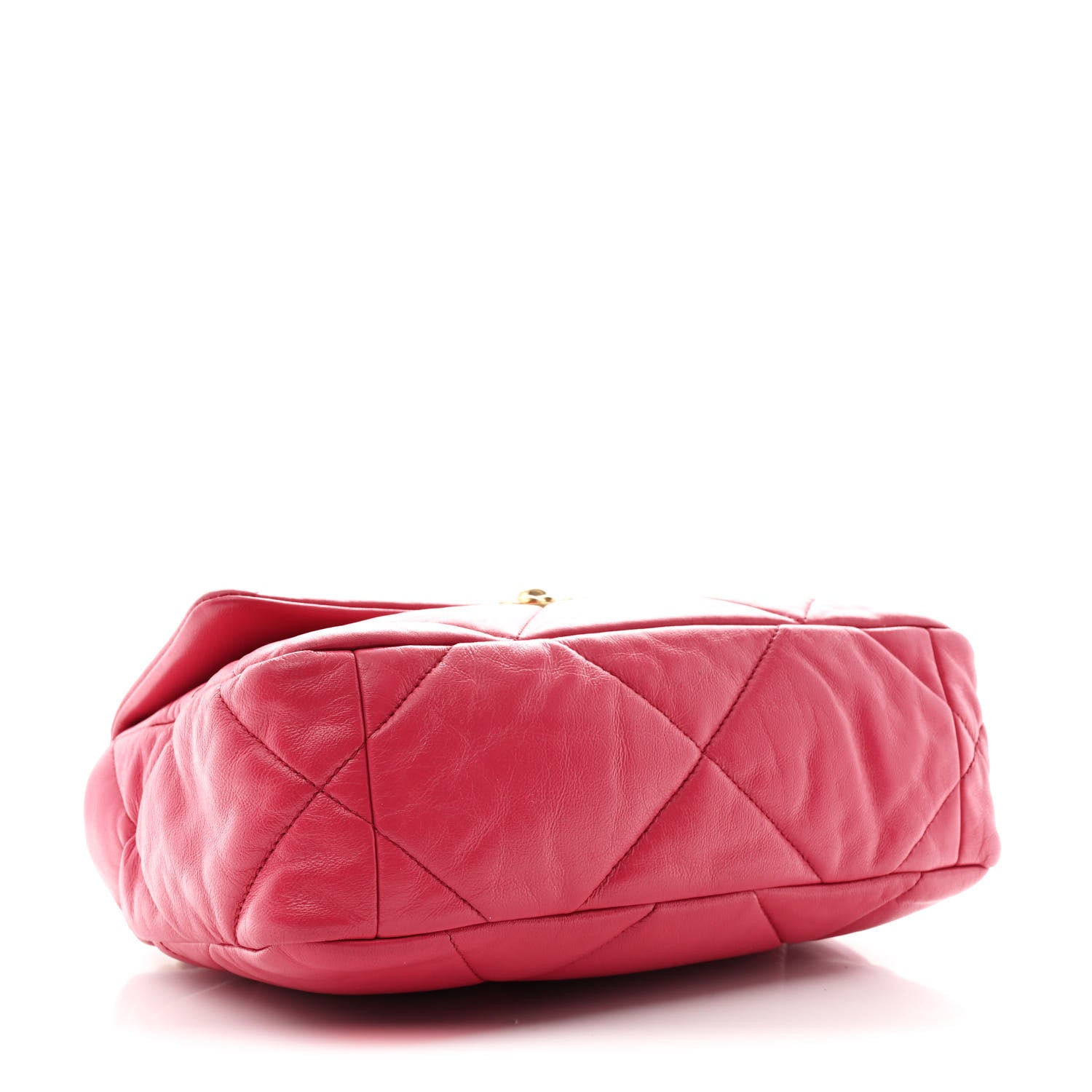Chanel Lambskin Quilted Medium Chanel 19 Flap Dark Pink