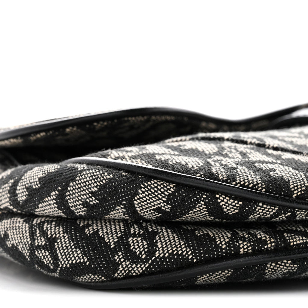 Christian Dior Monogram Saddle Bag Black