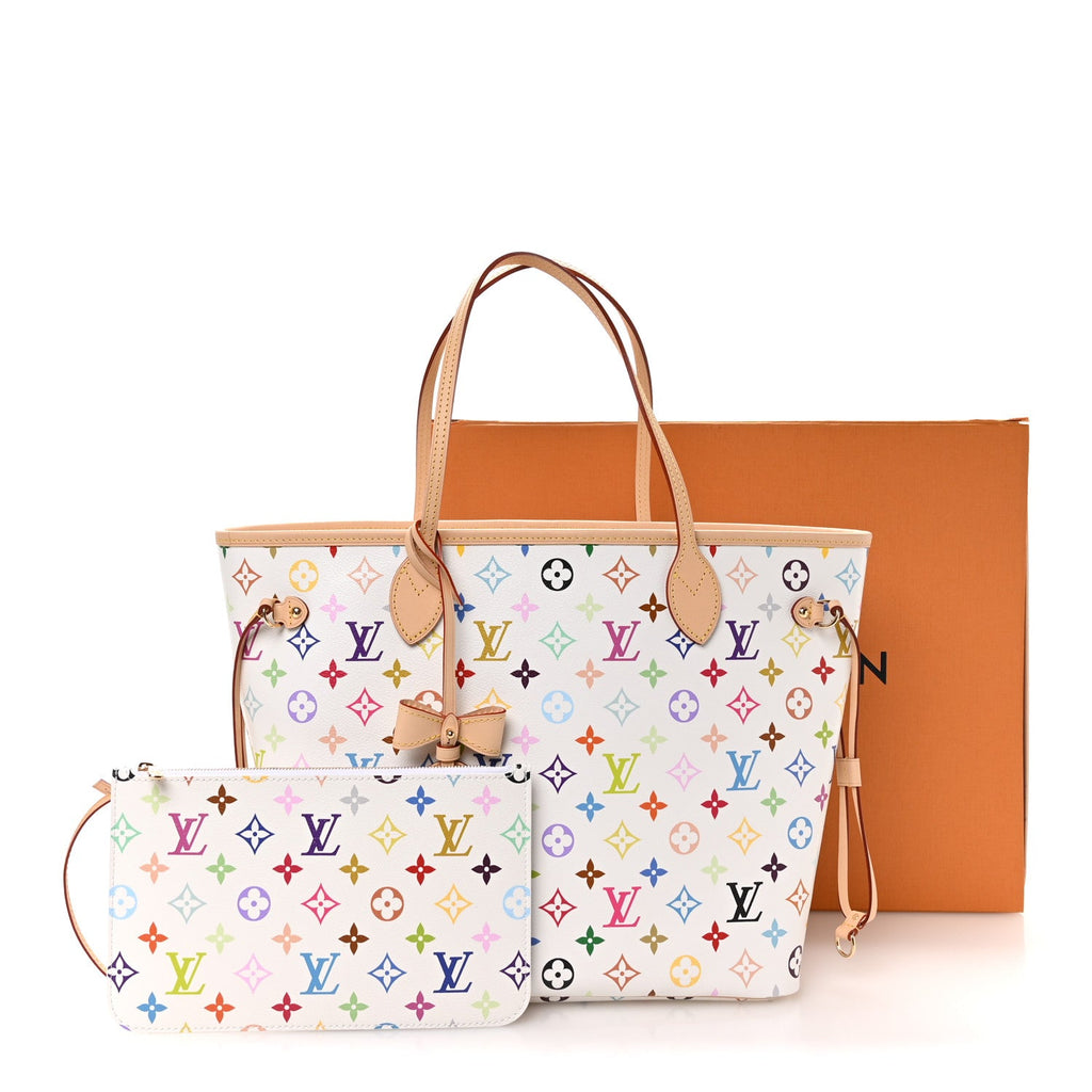 Louis Vuitton LV X TM Monogram Multicolor Neverfull MM White