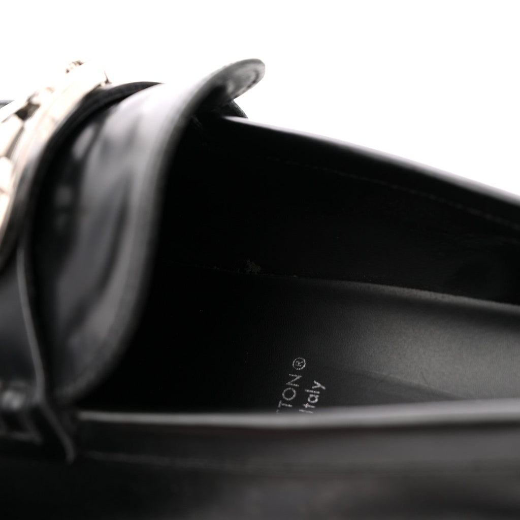 Louis Vuitton Calfskin Baroque Mens LV Loafers 8 Black
