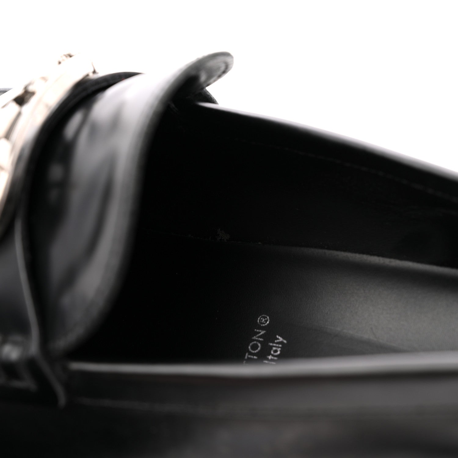 Louis Vuitton Calfskin Baroque Mens LV Loafers 8 Black