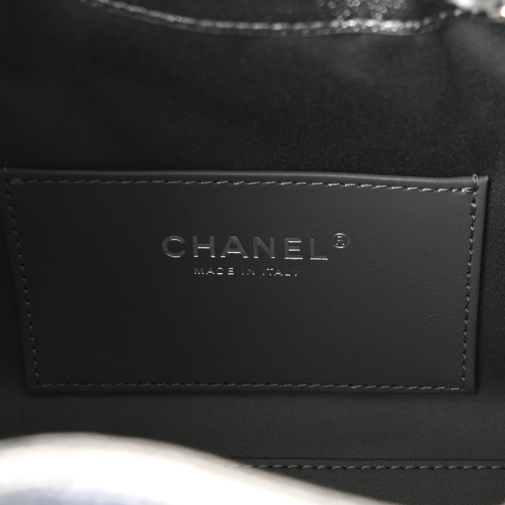 Chanel Metallic Caviar Quilted Mini Chanel 25 Handbag Anthracite