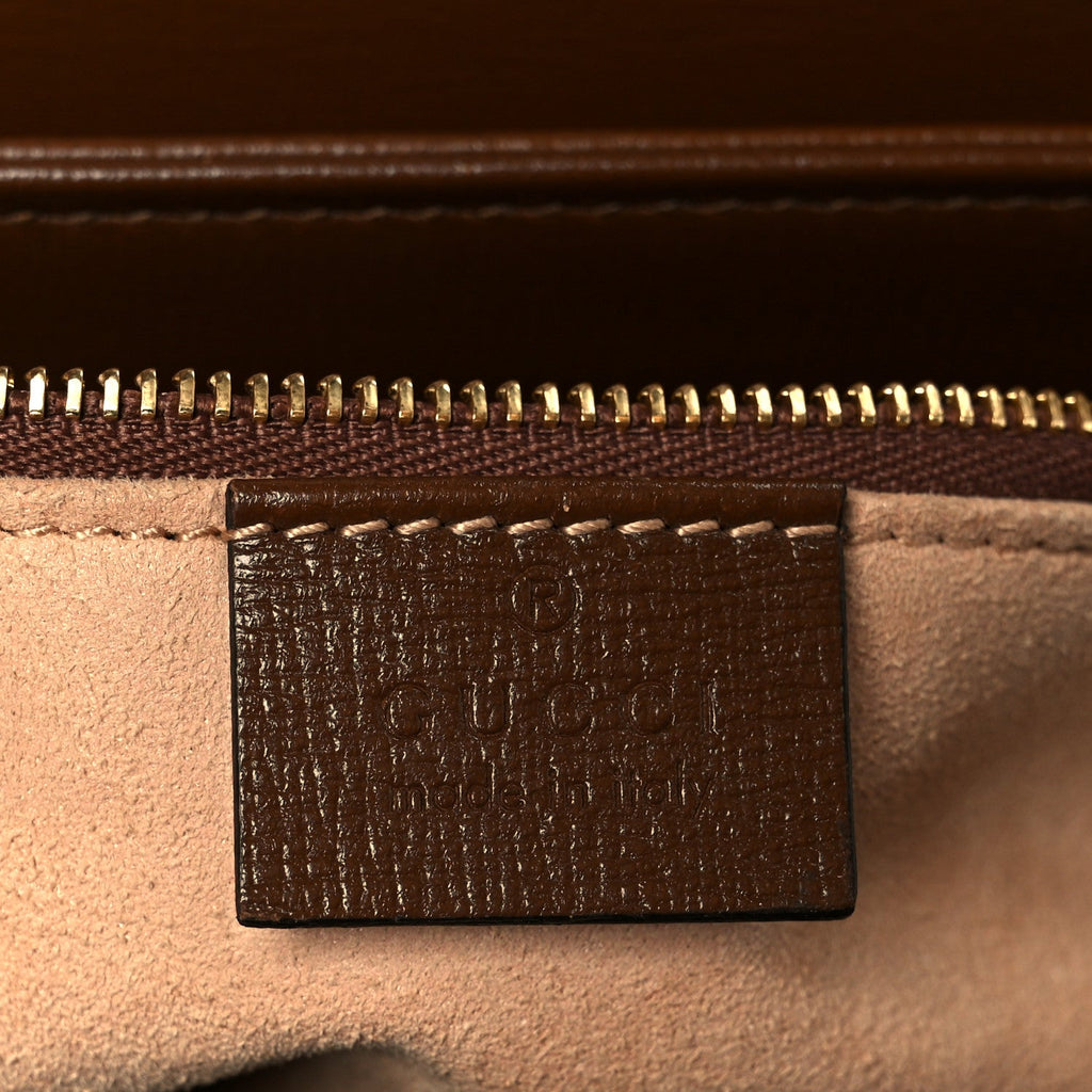 Gucci GG Supreme Monogram Horsebit 1955 Shoulder Bag Beige Brown Sugar