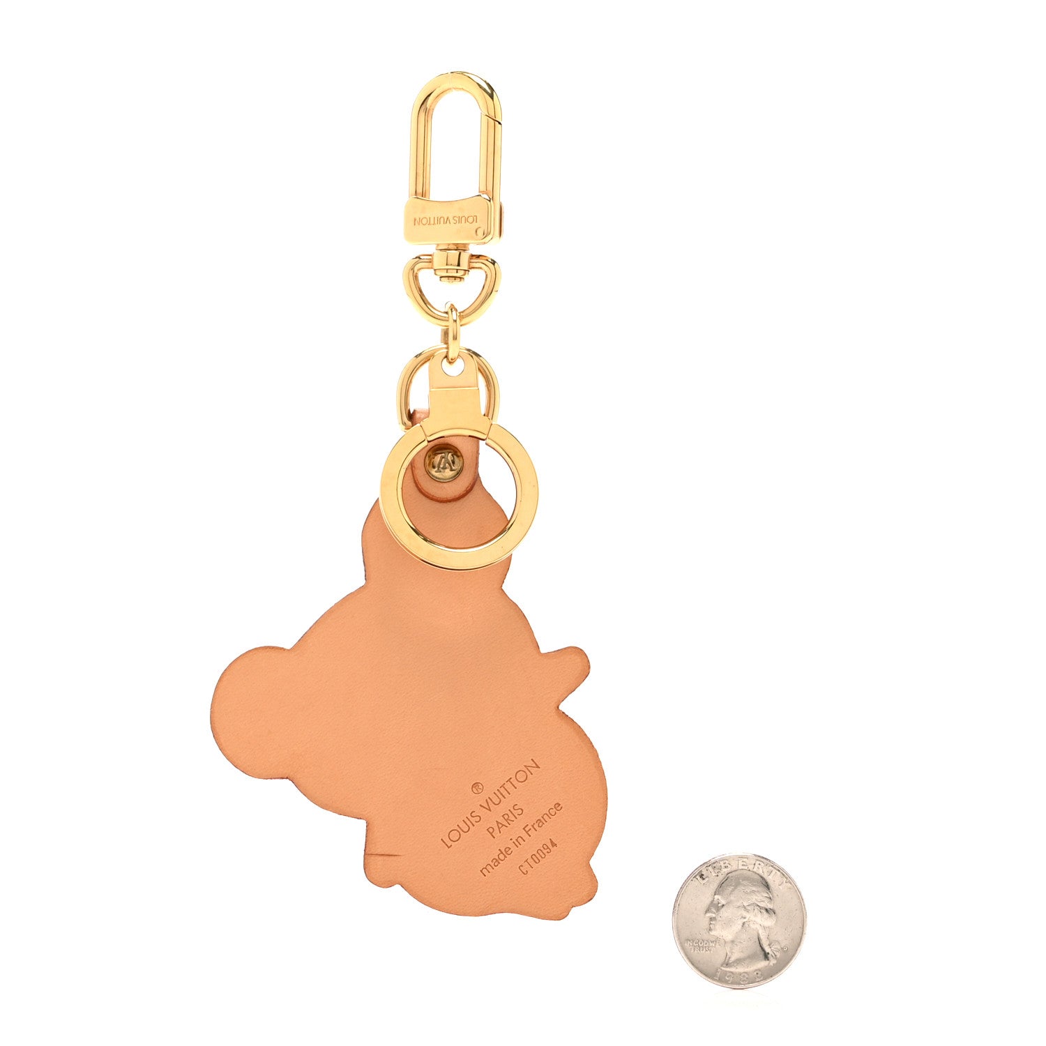 Louis Vuitton Vachetta Monogram Panda Key Ring Bag Charm