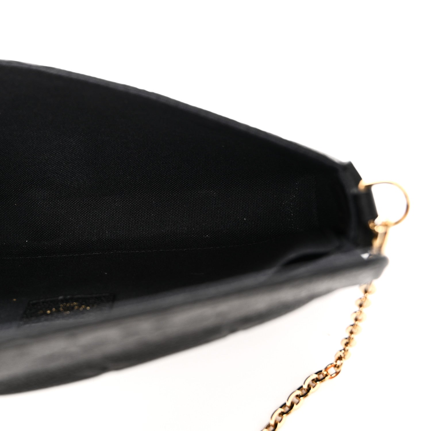 Louis Vuitton Empreinte Pochette Felicie Chain Wallet Black