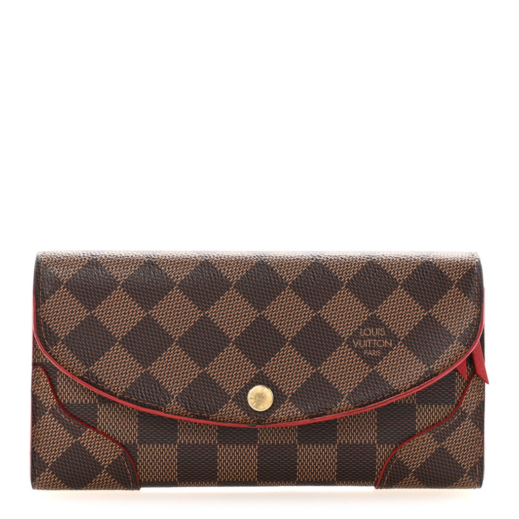 Louis Vuitton Damier Ebene Caissa Wallet Cherry