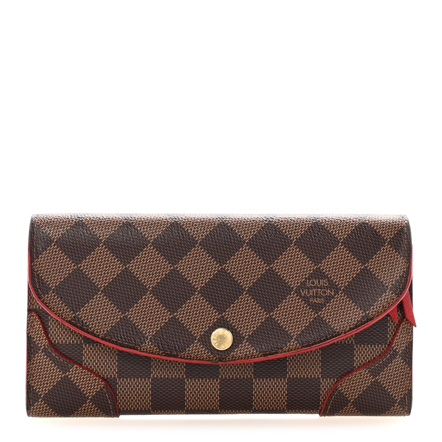 Louis Vuitton Damier Ebene Caissa Wallet Cherry