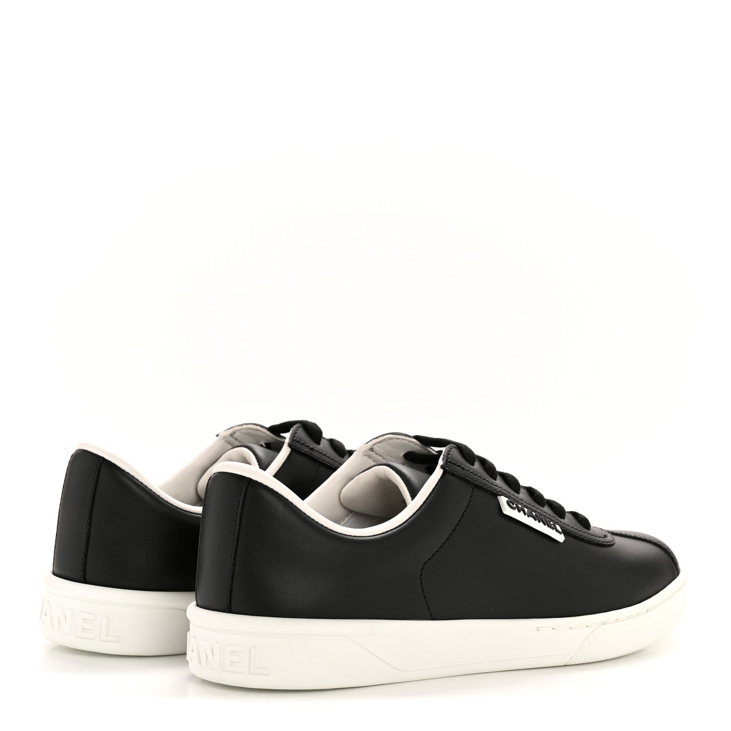 Calfskin CC Womens Sneakers 35 Black