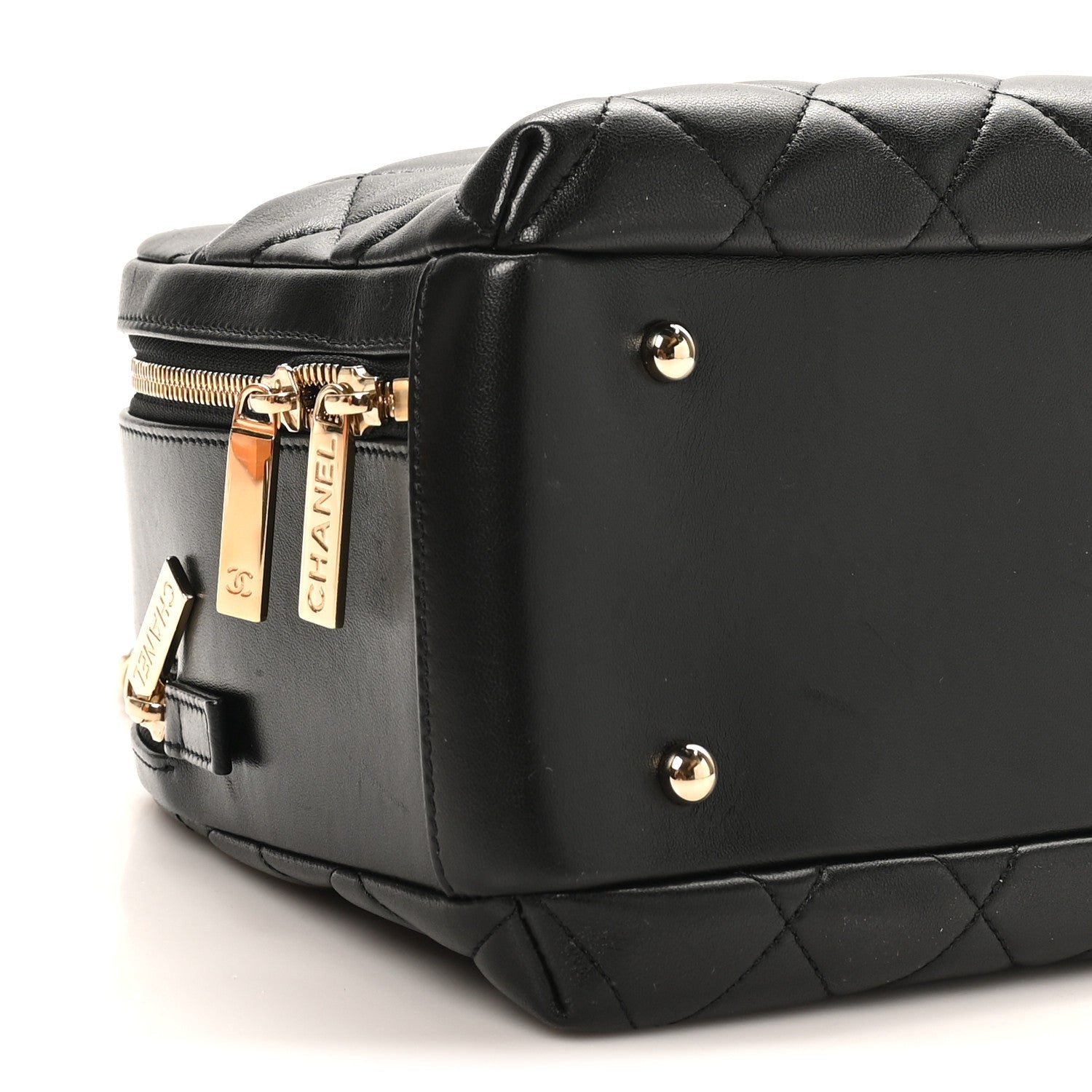 Chanel Lambskin Quilted Medium Trendy CC Bowling Bag Black