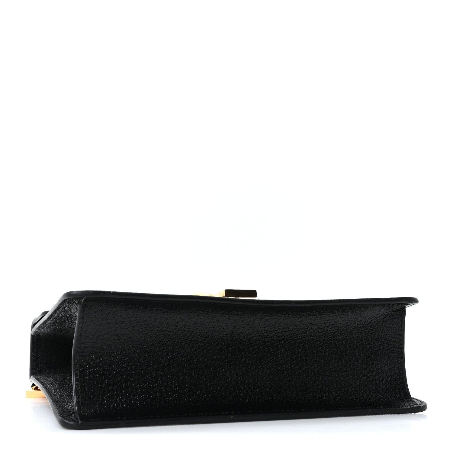 Gucci Textured Calfskin Bee Star Print Small Sylvie Shoulder Bag Black