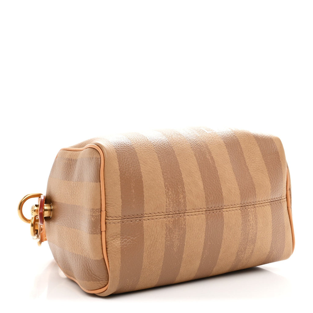 Louis Vuitton Calfskin Washed Stripes Speedy P9 Bandouliere 20 Camel