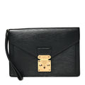 Louis Vuitton Epi Pochette Sellier Dragonne Clutch Black