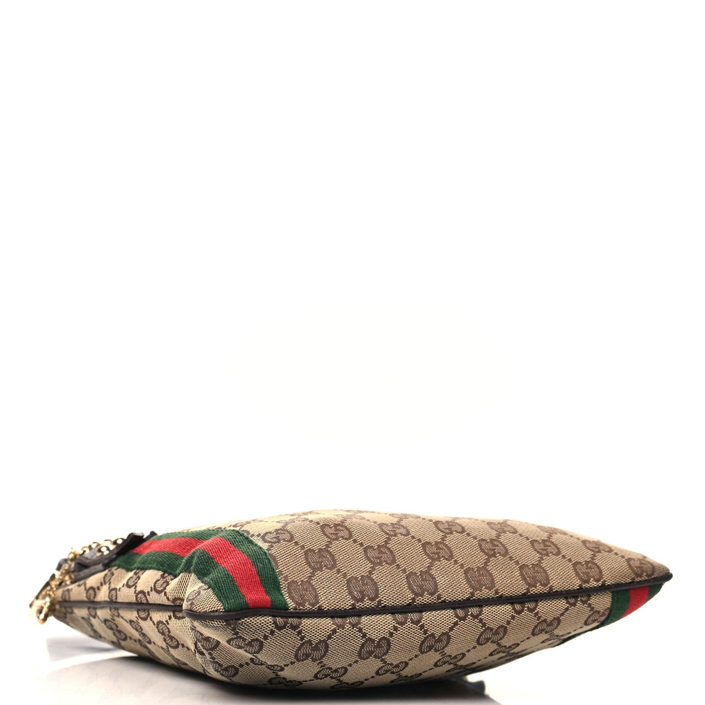 Gucci Monogram Web Jolicoeur Charms Messenger Dark Brown