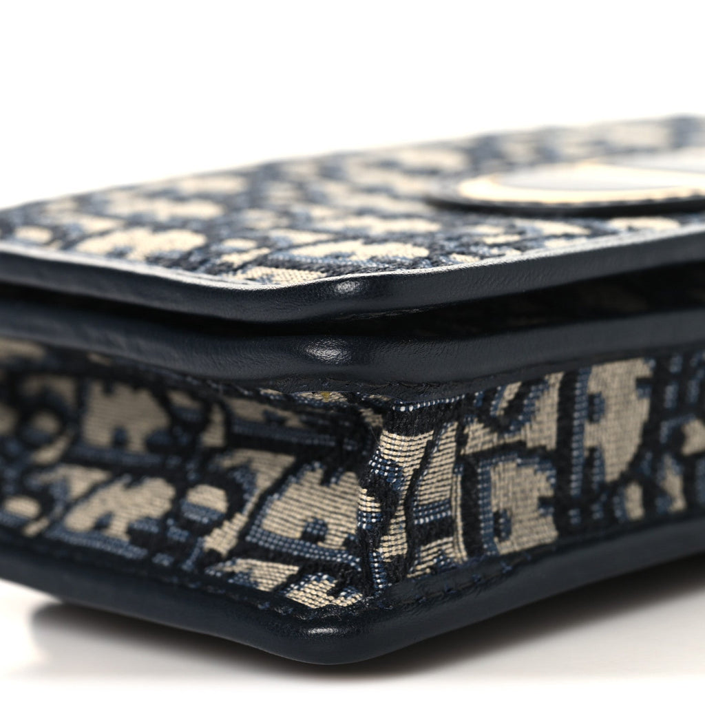 Christian Dior Oblique 30 Montaigne 2-In-1 Pouch Blue