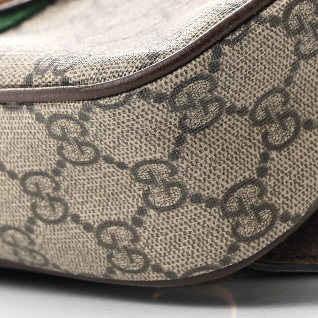 Gucci Soft GG Supreme Monogram Medium Ophidia Belt Bag Dark Brown