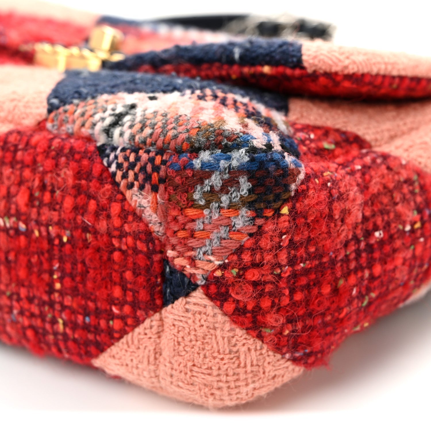 Chanel Tweed Quilted Medium Chanel 19 Flap Red Navy Multicolor