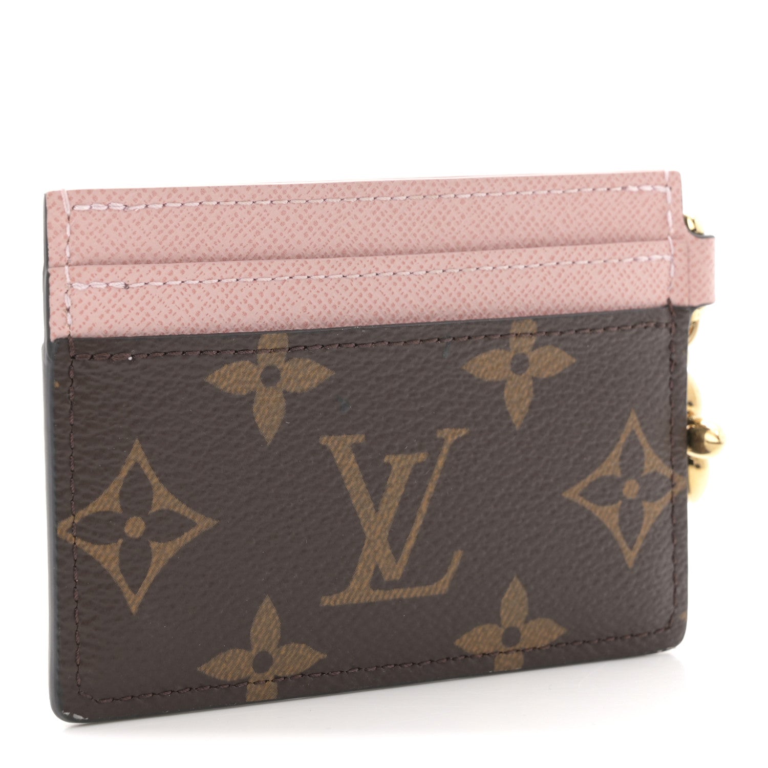 Louis Vuitton Monogram LV Charms Card Holder Rose Ballerine