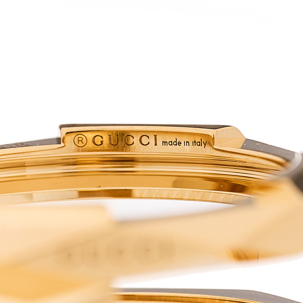 Gucci 18K Yellow Gold Link to Love Double Ring 57 8