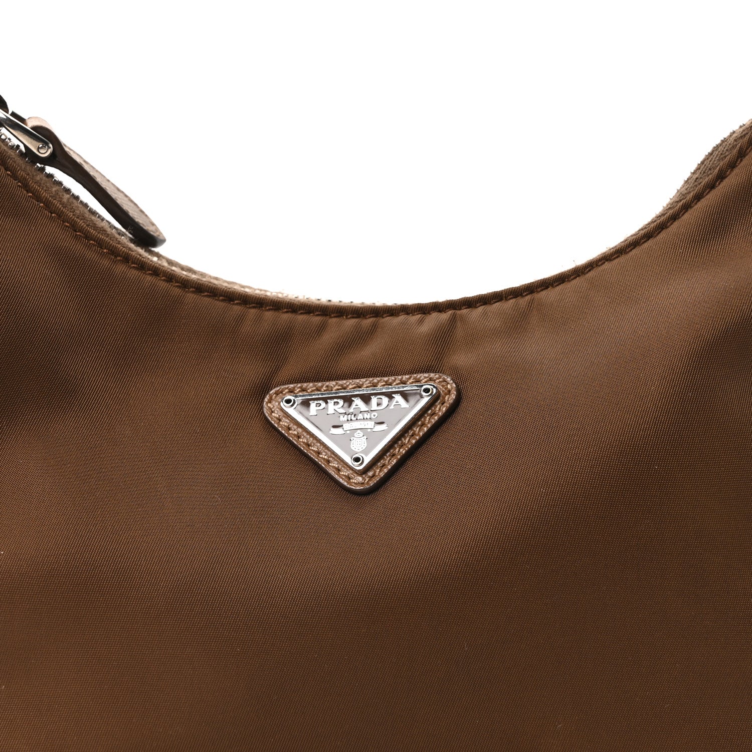 Prada Nylon Re-Edition 2005 Shoulder Bag Cacao