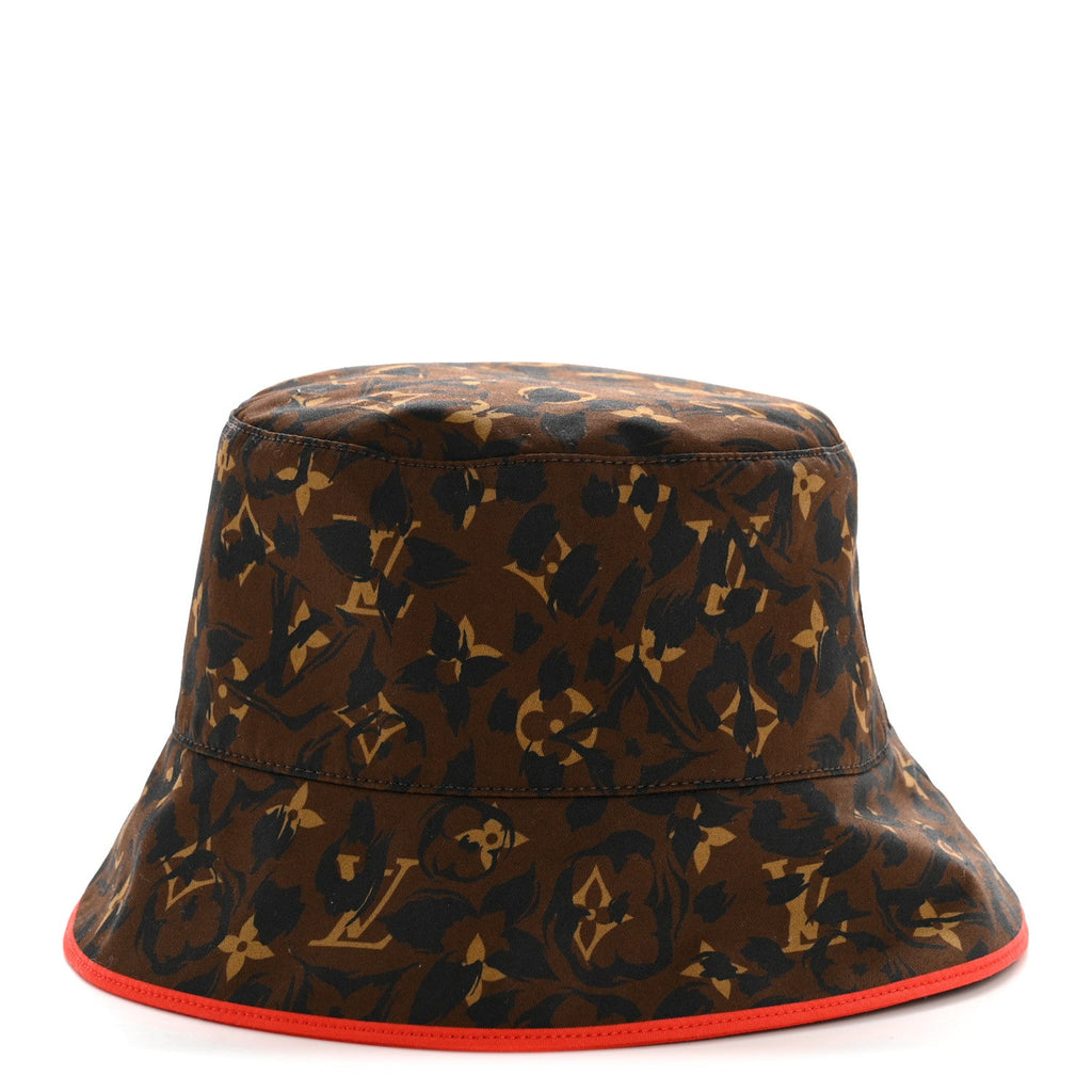 Louis Vuitton Cotton LV Safari Bucket Hat S Black Red