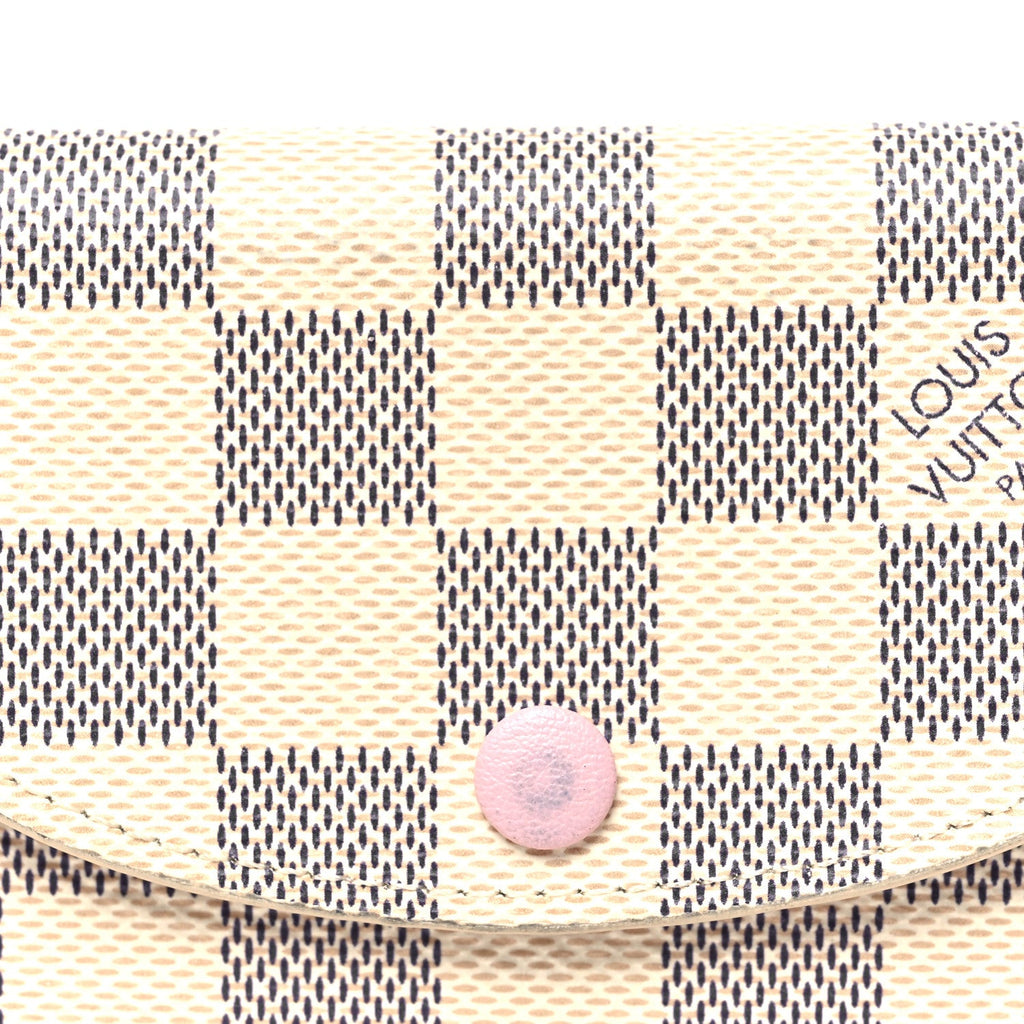 Louis Vuitton Damier Azur Rosalie Coin Purse Rose Ballerine
