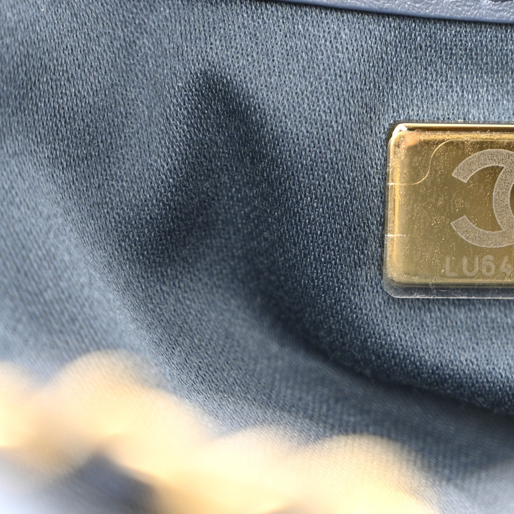 Chanel Suede Quilted Small Chanel 25 Handbag Blue