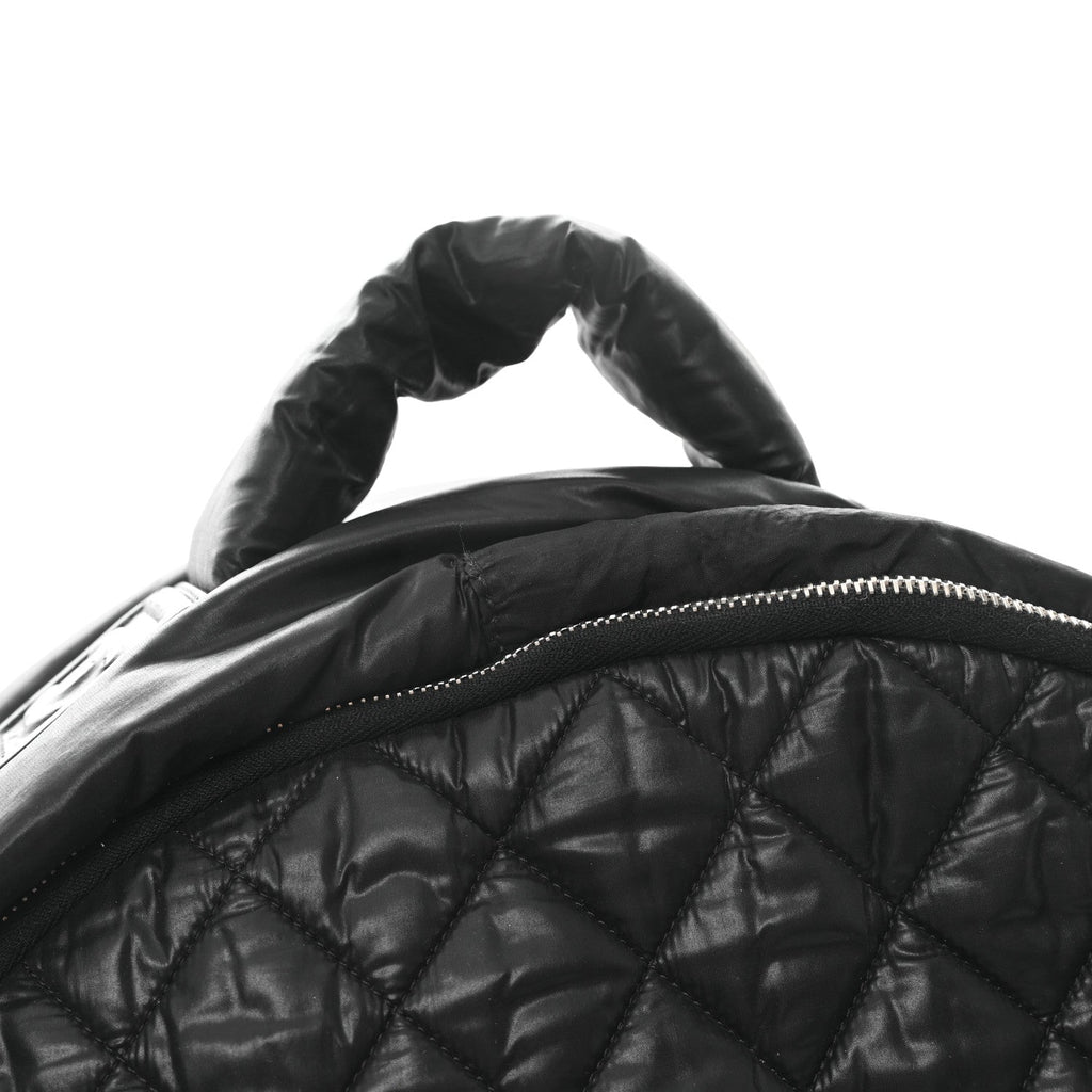 Chanel Nylon Quilted Coco Cocoon Backpack Black