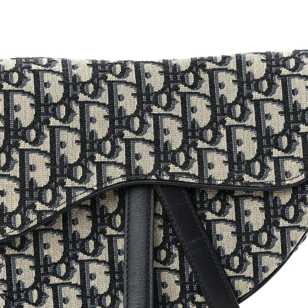 Christian Dior Oblique Saddle Bag Blue