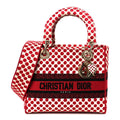 Christian Dior Canvas Medium DiorAmour Dots Lady D-Lite Red
