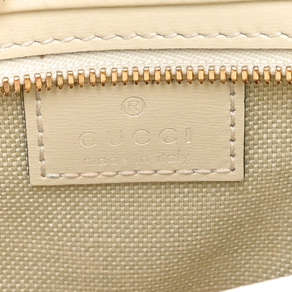 Gucci Calfskin Mini Moon Side Shoulder Bag Ivory