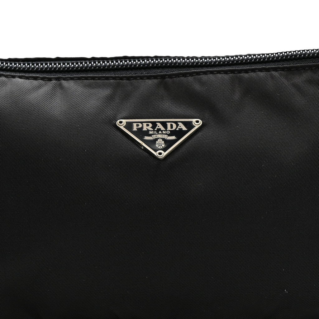 Prada Tessuto Nylon Pochette Bag Black