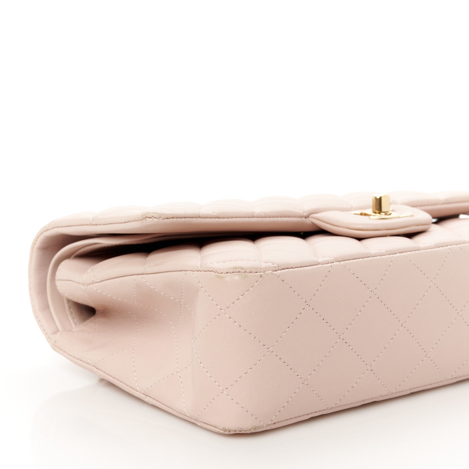 Chanel Lambskin Quilted Medium Double Flap Light Pink