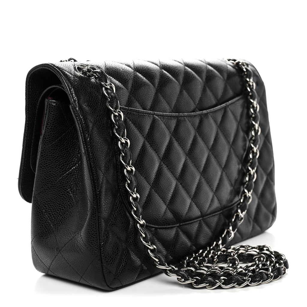 Chanel Caviar Quilted Jumbo Double Flap Black