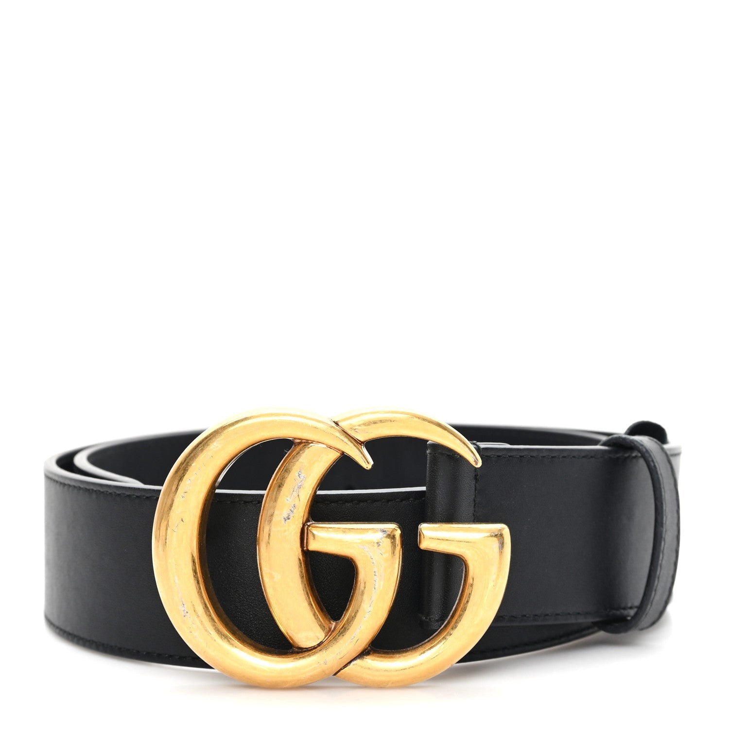Gucci Calfskin Double G 40mm Belt 80 32 Black