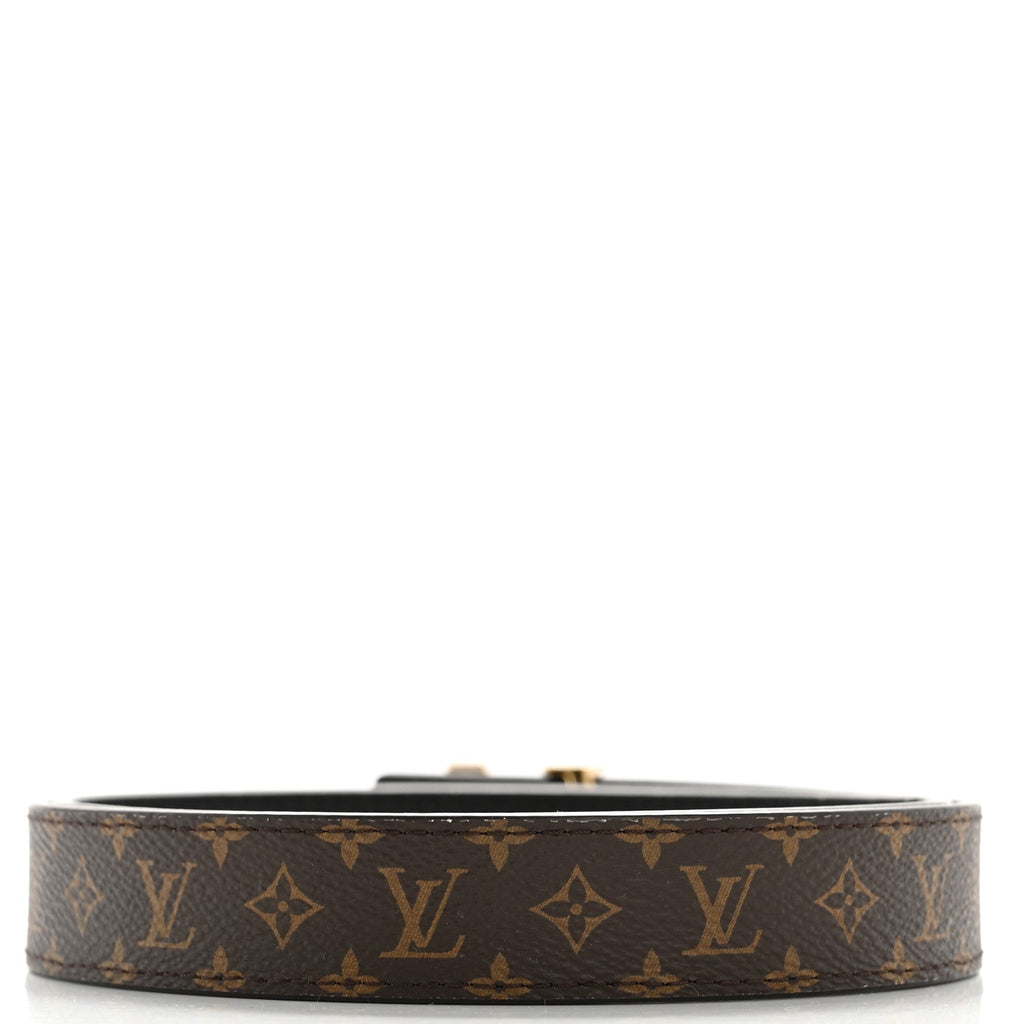 Louis Vuitton Calfskin Monogram 25mm LV Iconic Reversible Belt 85 34 Black
