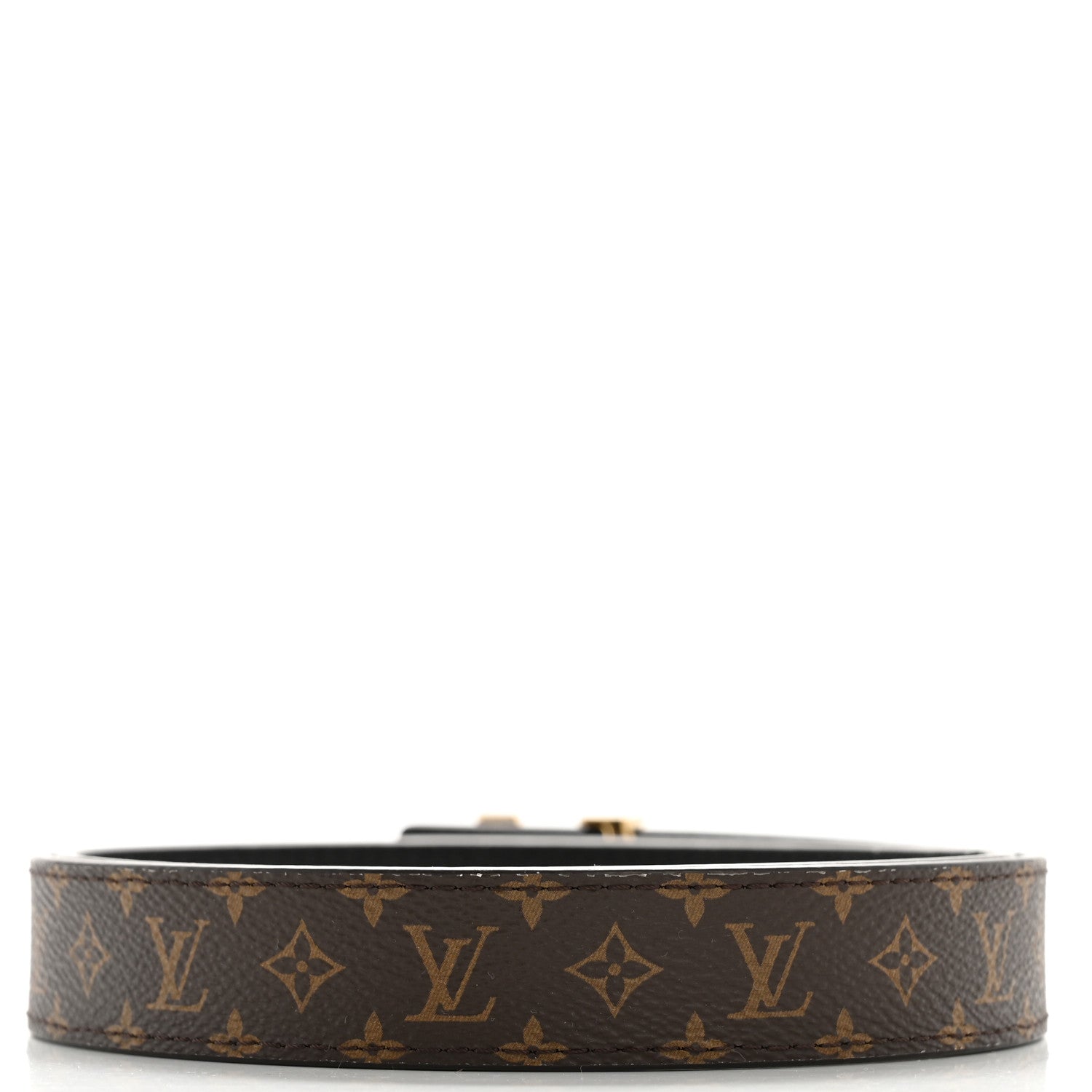 Louis Vuitton Calfskin Monogram 25mm LV Iconic Reversible Belt 85 34 Black