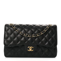 Chanel Caviar Quilted Jumbo Double Flap Black