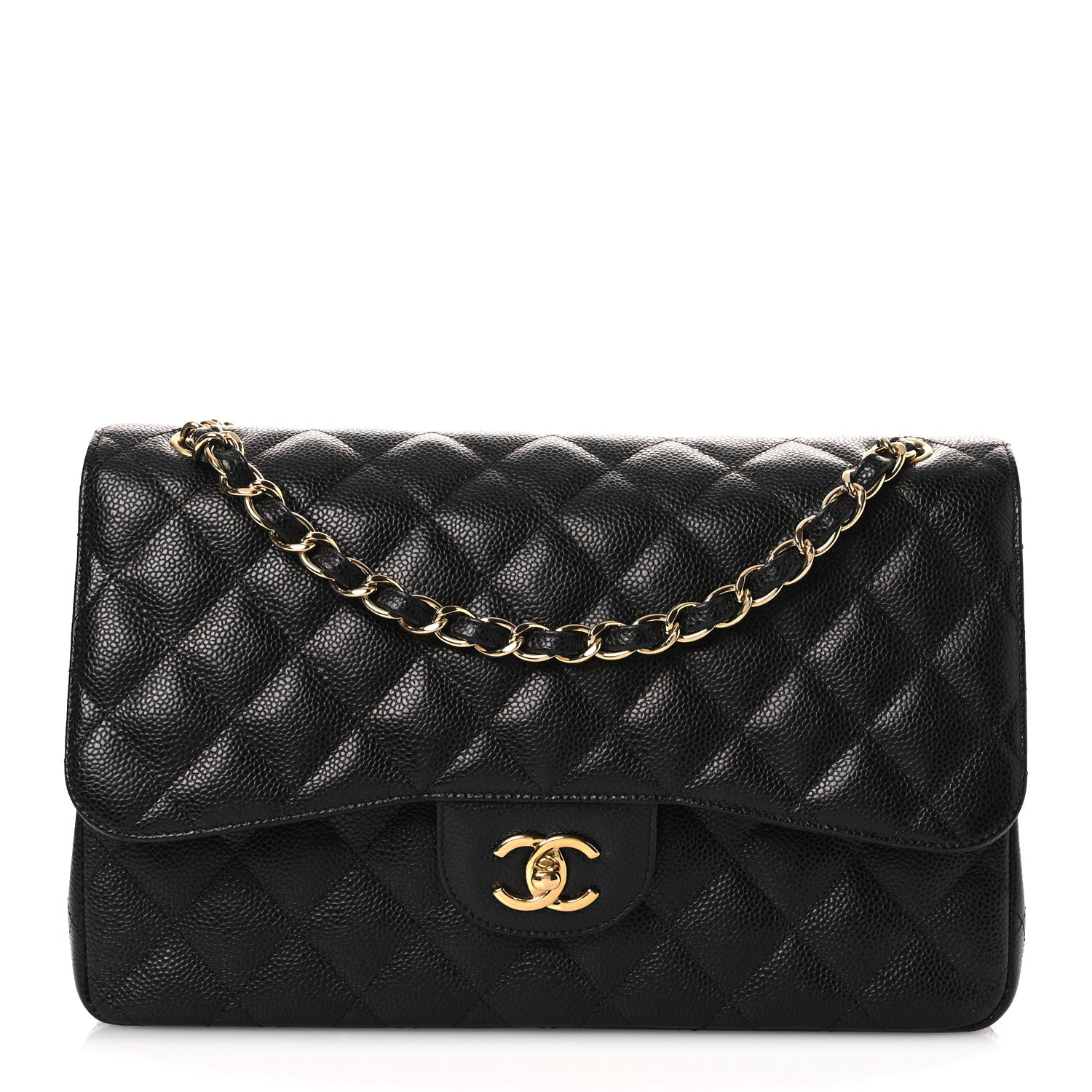 Chanel Caviar Quilted Jumbo Double Flap Black