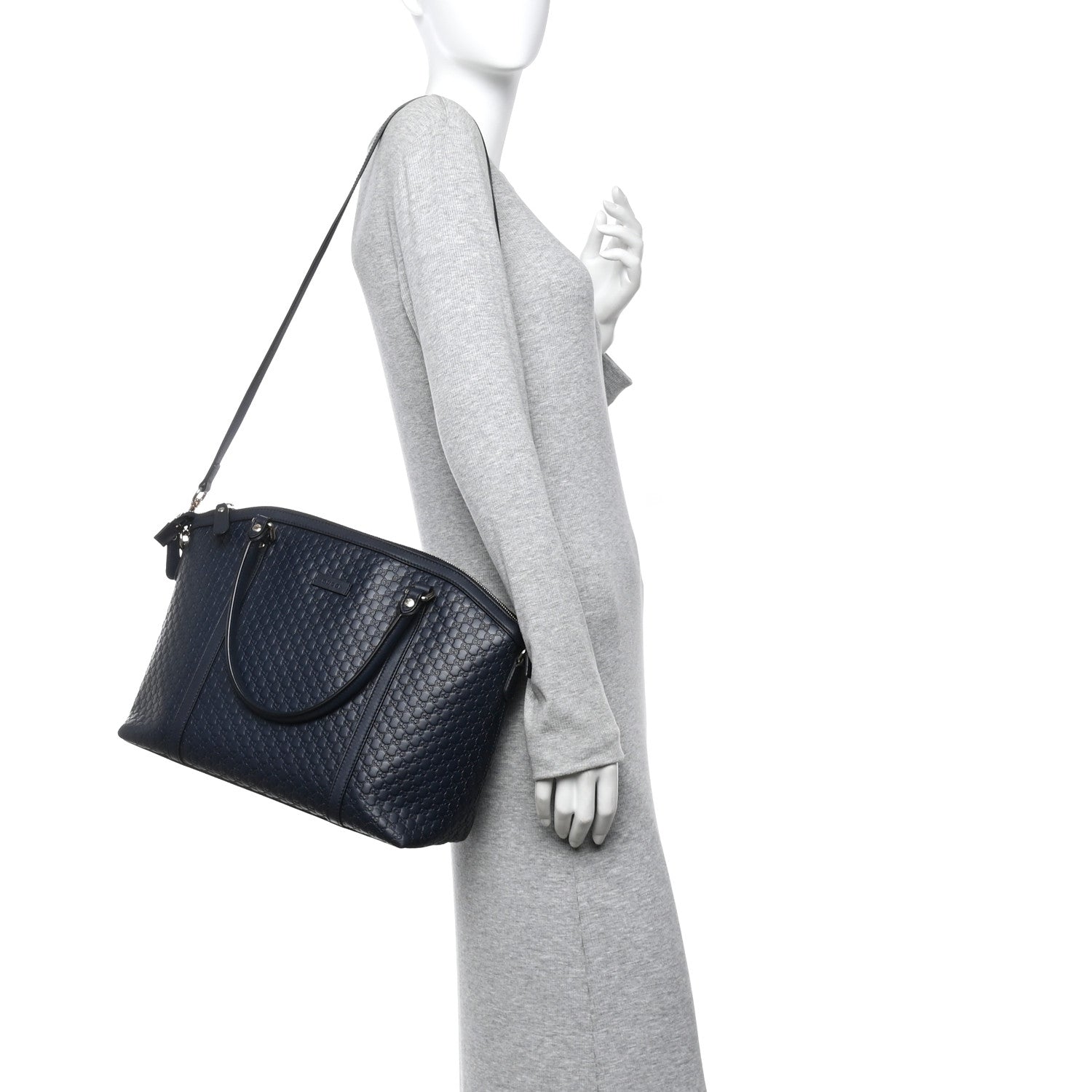 Gucci Soft Microguccissima Dome Satchel Navy