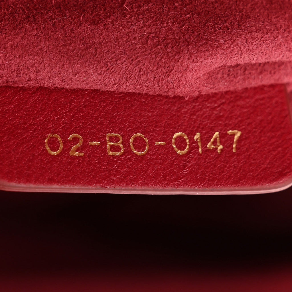 Christian Dior Lambskin Cannage Large Dioraddict Flap Red