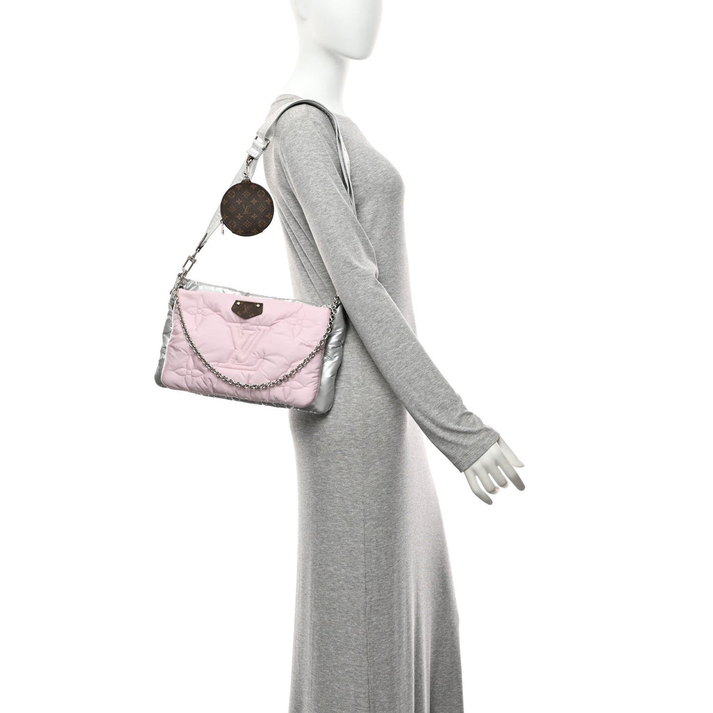 Louis Vuitton Econyl Monogram Pillow Maxi Multi Pochette Accessories Silver Pale Pink