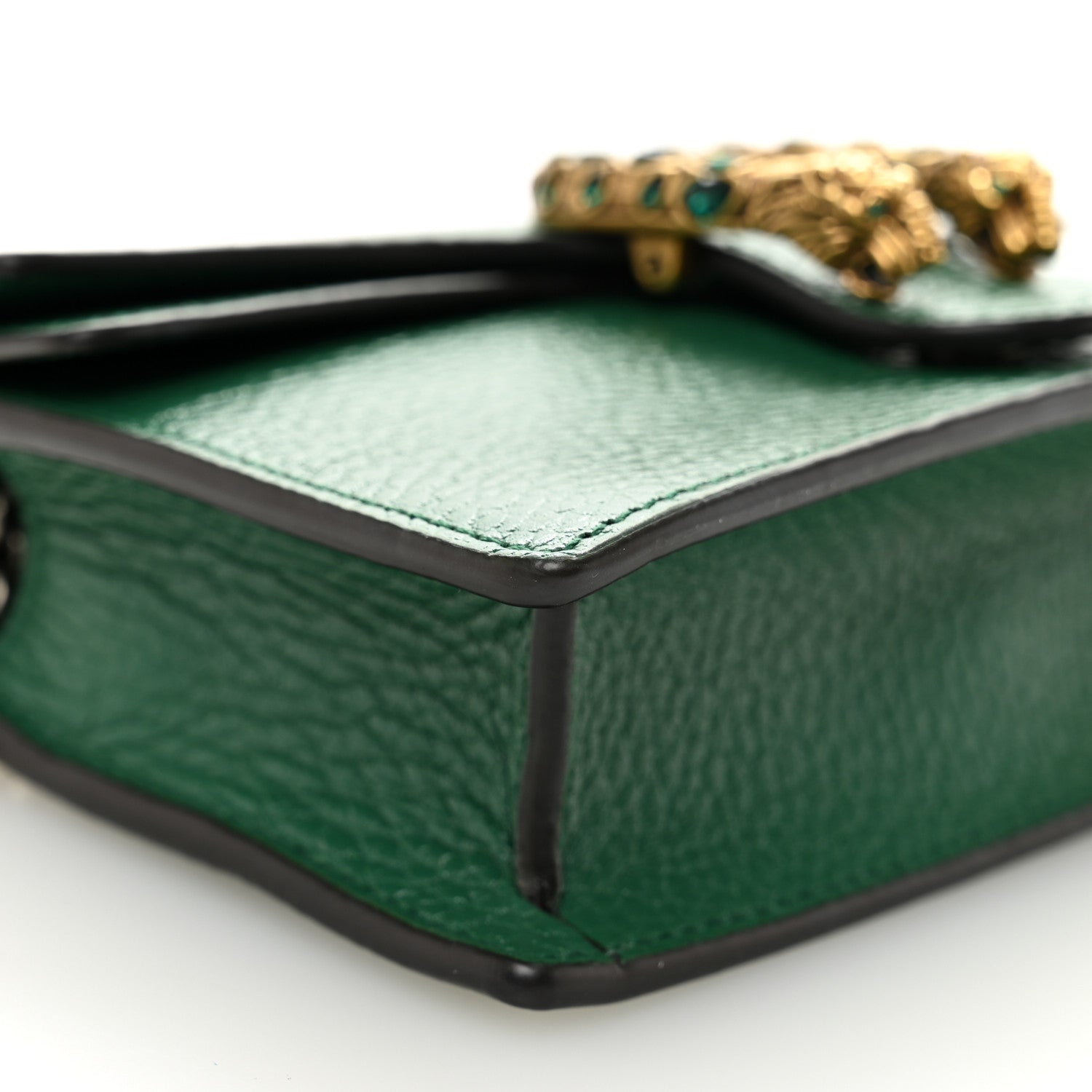 Gucci Dollar Calfskin Crystal Super Mini Dionysus Shoulder Bag Emerald