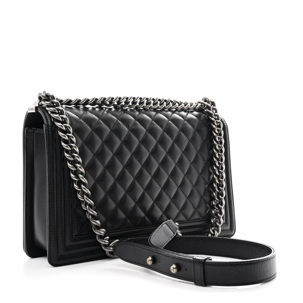 Chanel Caviar Quilted New Medium Boy Flap Black