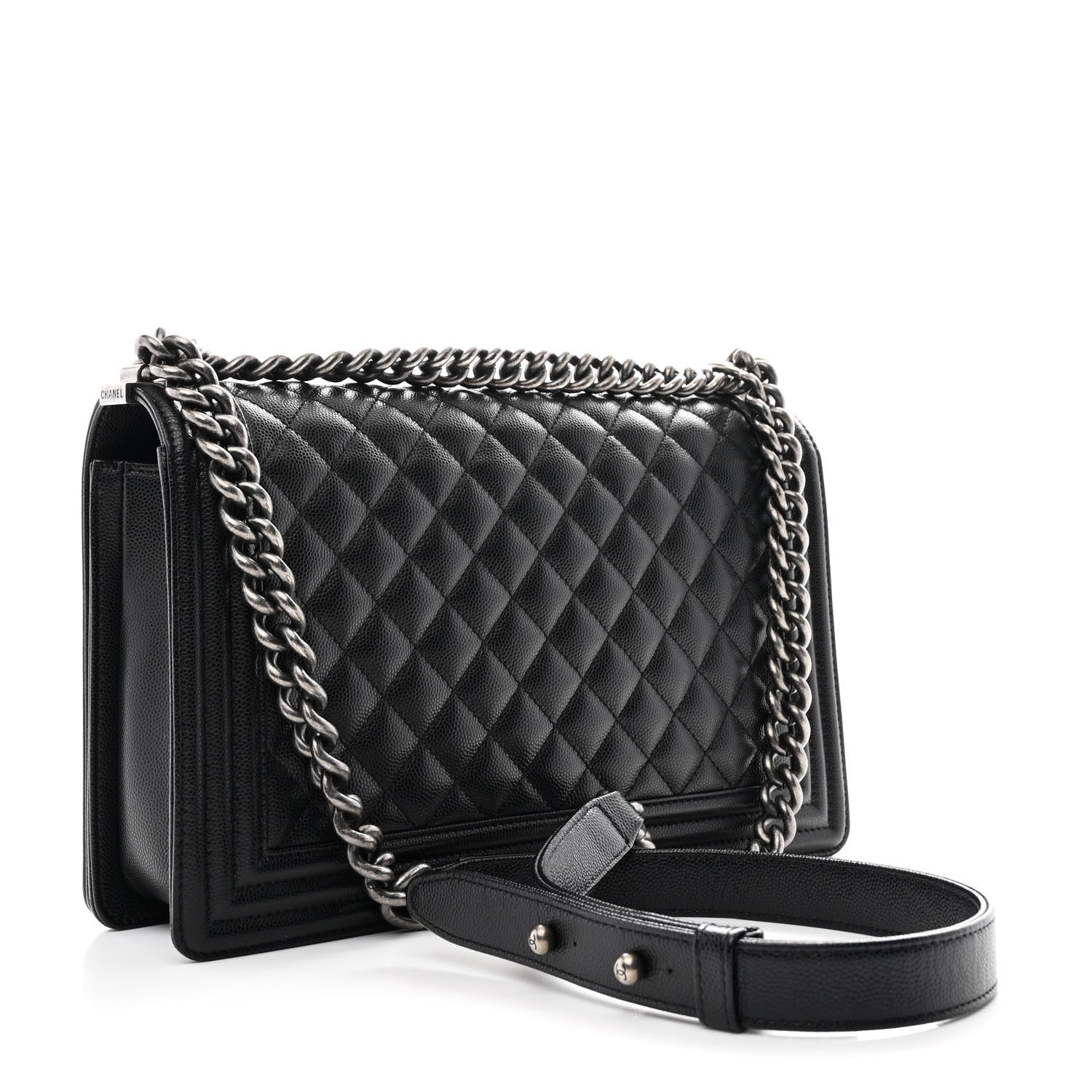 Chanel Caviar Quilted New Medium Boy Flap Black