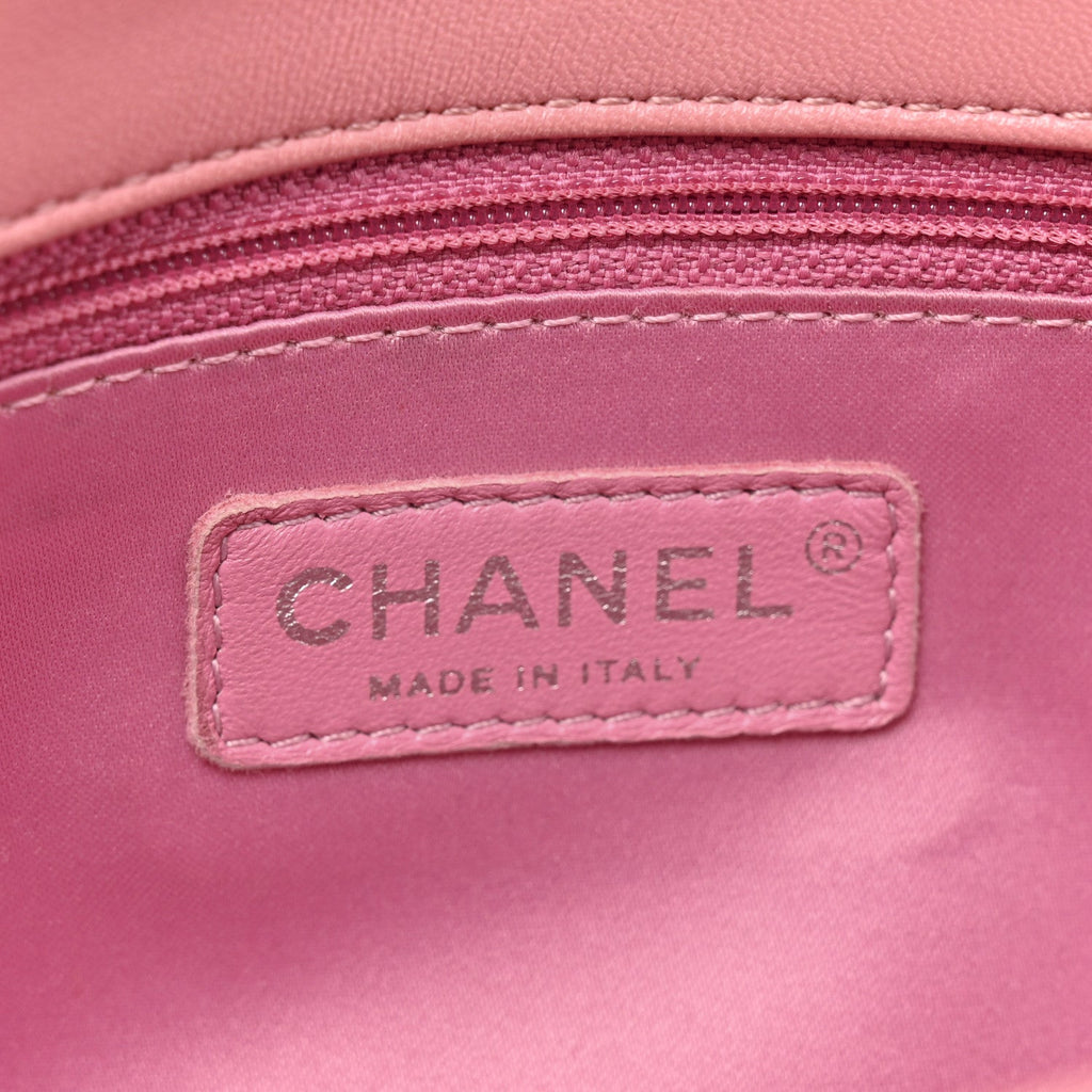 Chanel Lambskin Quilted Medium CC Crossing Flap Pink