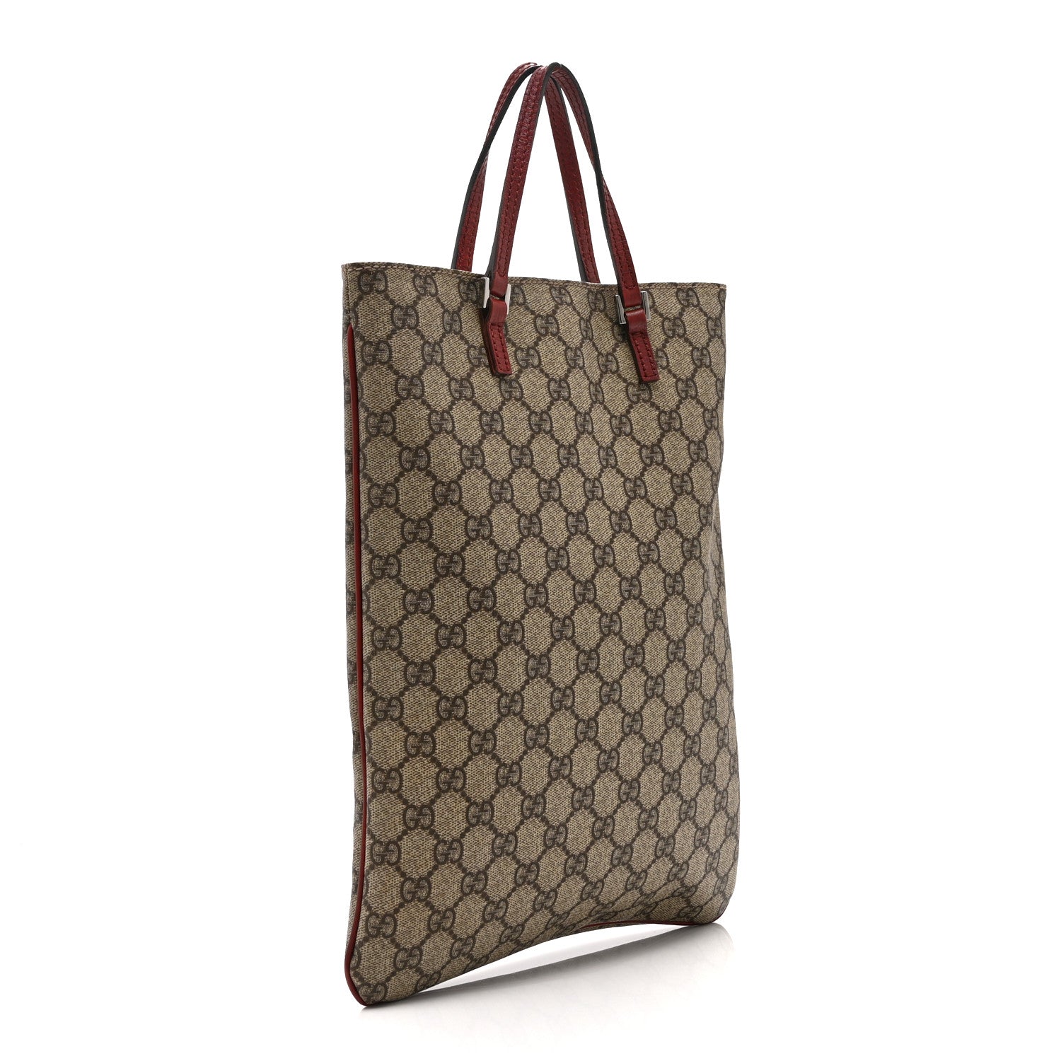 Gucci GG Plus Monogram Vertical Tote Red