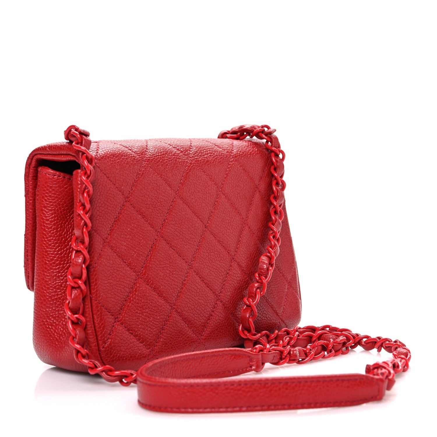 Chanel Caviar Quilted Mini Incognito Square Flap Red