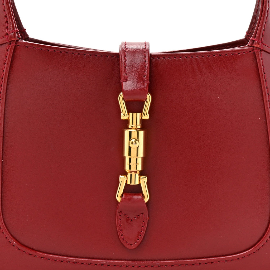 Gucci Boarded Dyana Lux Calfskin Mini Jackie 1961 Hobo New Cherry Red