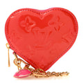 Louis Vuitton Vernis Heart Coin Purse Rose Pop