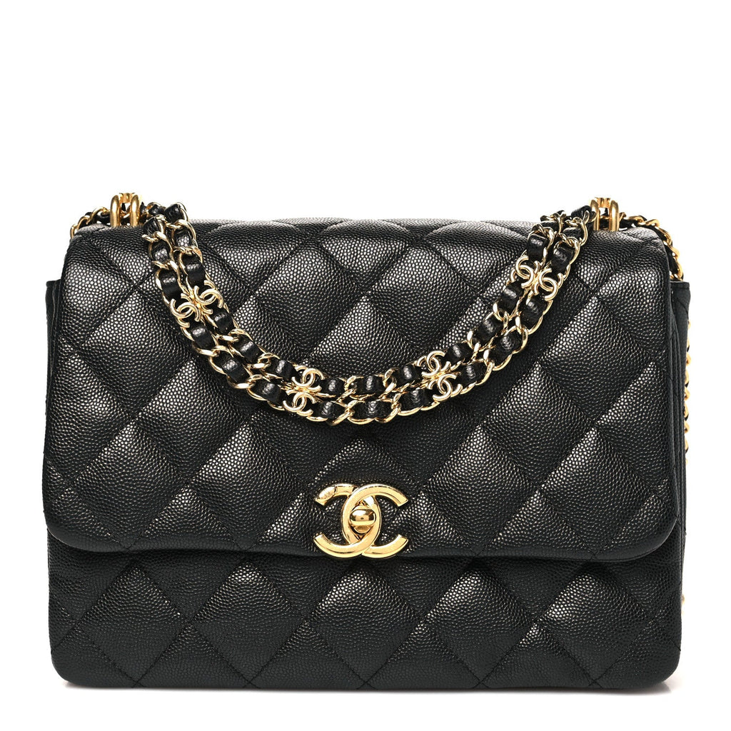 Chanel Caviar Quilted Coco First Flap Black